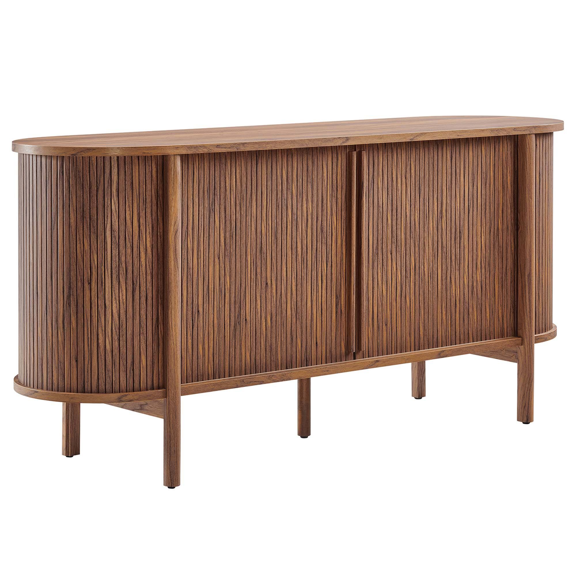 Angle. Modway - Cadence 63" Curved Sideboard by Modway - Walnut.