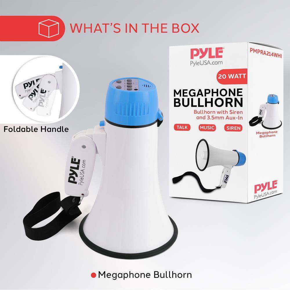 WHAT'S IN THE BOX

- Foldable Handle
- Megaphone Bullhorn

PYLE  
PyleUSA.com  
20 WATT  
MEGAPHONE BULLHORN  
Bullhorn with Siren and 3.5mm Aux-In  
TALK MUSIC SIREN  

PYLE  
PyleUSA.com  
PYLE  
PyleUSA.com  
PYLE  
PyleUSA.com  
PYLE  
PyleUSA.com  
PYLE  
PyleUSA.com  
PYLE  
PyleUSA.com  
PYLE  
PyleUSA.com  
PYLE  
PyleUSA.com  
PYLE  
PyleUSA.com  
PYLE  
PyleUSA.com  
PYLE  
PyleUSA.com  
PYLE  
PyleUSA.com  
PYLE  
PyleUSA.com  
PYLE  
PyleUSA.com  
PYLE  
PyleUSA.com  
PYLE  
PyleUSA.com  
PYLE  
PyleUSA.com  
PYLE  
PyleUSA.com  
PYLE  
PyleUSA.com  
PYLE  
PyleUSA.com  
PYLE  
PyleUSA.com  
PYLE  
PyleUSA.com  
PYLE  
PyleUSA.com  
PYLE  
PyleUSA.com  
PYLE  
PyleUSA.com  
PYLE  
PyleUSA.com  
PYLE  
PyleUSA.com  
PYLE  
PyleUSA.com  
PYLE  
PyleUSA.com  
PYLE  
PyleUSA.com  
PYLE  
PyleUSA.com  
PYLE  
PyleUSA.com  
PYLE  
PyleUSA.com  
PYLE  
PyleUSA.com  
PYLE  
PyleUSA.com  
PYLE  
PyleUSA.com  
PYLE  
PyleUSA.com  
PYLE  
PyleUSA.com  
PYLE  
PyleUSA.com  
PYLE  
PyleUSA.com  
PYLE  
PyleUSA.com  
PYLE  
PyleUSA.com  
PYLE  
PyleUSA.com  
PYLE  
PyleUSA.com  
PYLE  
PyleUSA.com  
PYLE  
PyleUSA.com  
PYLE  
PyleUSA.com  
PYLE  
PyleUSA.com  
PYLE  
PyleUSA.com  
PYLE  
PyleUSA.com  
PYLE  
PyleUSA.com  
PYLE  
PyleUSA.com  
PYLE  
PyleUSA.com  
PYLE  
PyleUSA.com  
PYLE  
PyleUSA.com  
PYLE  
PyleUSA.com  
PYLE