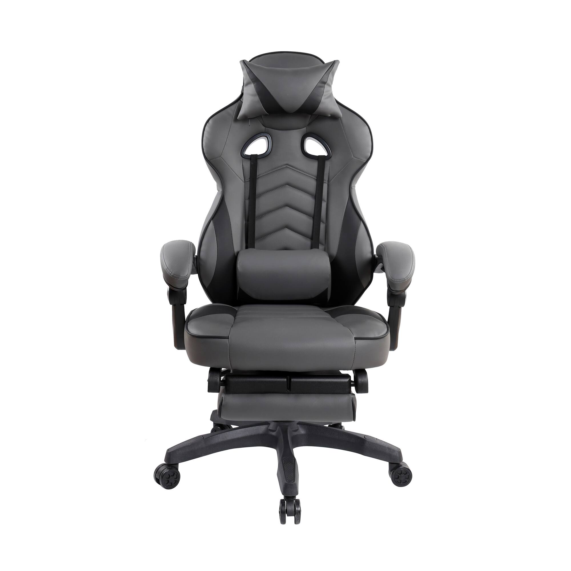 Alt View 8. GOODSILO - Premium Fully Reclining Gaming Office Chair with Footrest for Maximum Comfort and Support - Grey.