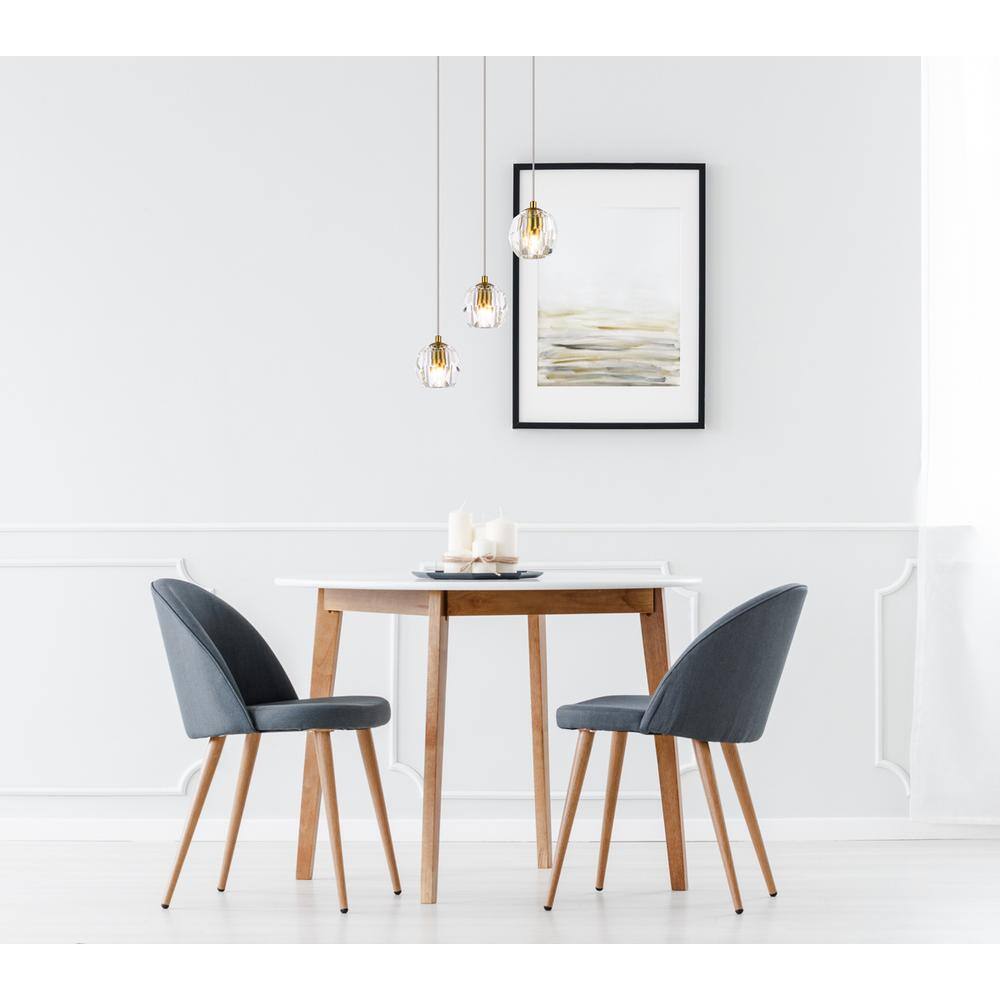 Back. Elegant Lighting - Eren 3 lights Gold pendant - Gold.