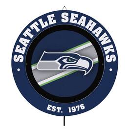 Evergreen Enterprises - Seattle Seahawks 15" LED Round Metal Lit Wall Sign - Multicolor