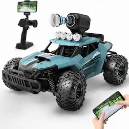 DEERC - 1:16 Scale RC Cars with 1080P HD FPV Camera, 60 Min Play
