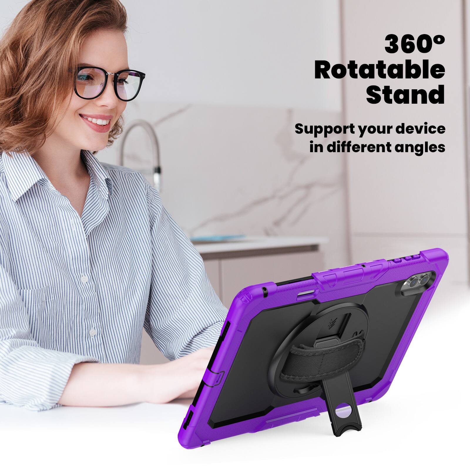 360° Rotatable Stand  
Support your device in different angles
