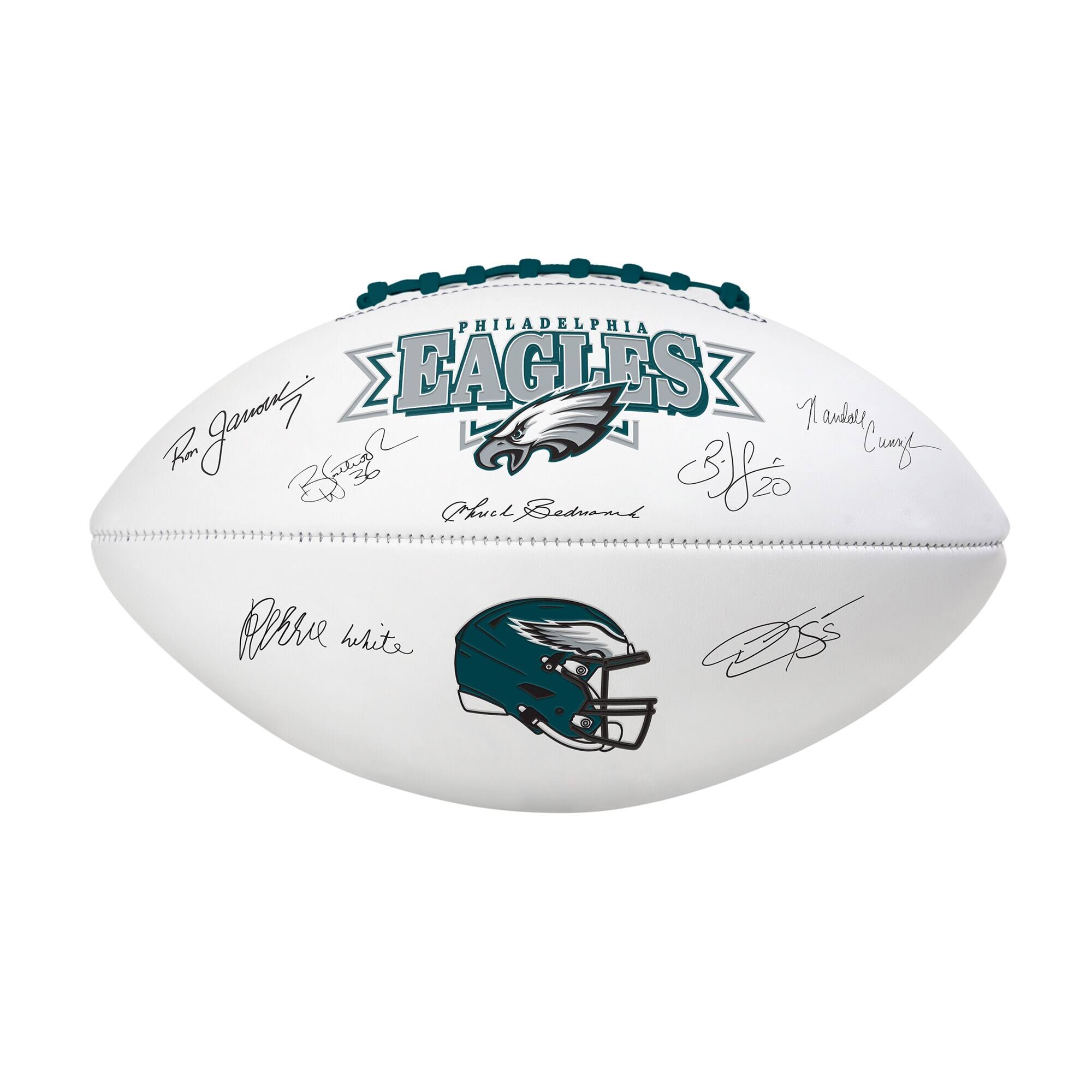Logo Brands - Philadelphia Eagles Legends Signature Football - Teal