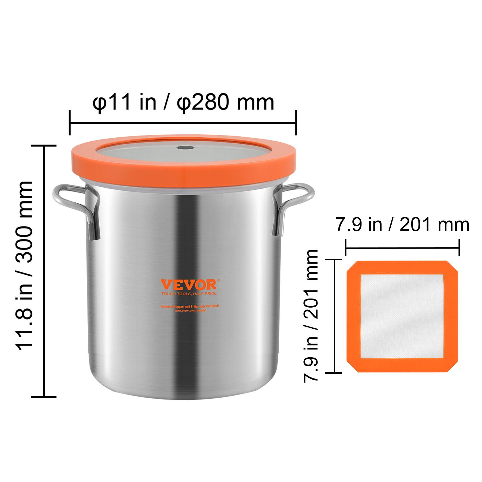 11 in / 280 mm  
300 mm / 11.8 in  
VEVOR TOUGH TOOLS, HALF PRICE  
Technical support and Warranty Carbonate INKYOUR 200 support  
7.9 in / 201 mm  
7.9 in / 201 mm