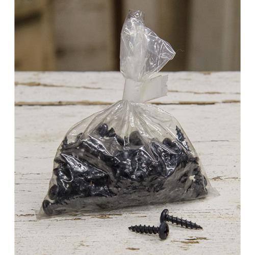 Front. BreeBe - 100/Pkg Black Screws- #6 Phillips Round Head- 5/8" - Black.