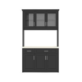 FUFU & GAGA - FUFU&GAGA Multi - Tier Kitchen Storage Cabinet: All - in - One Organization for Living Spaces - Black