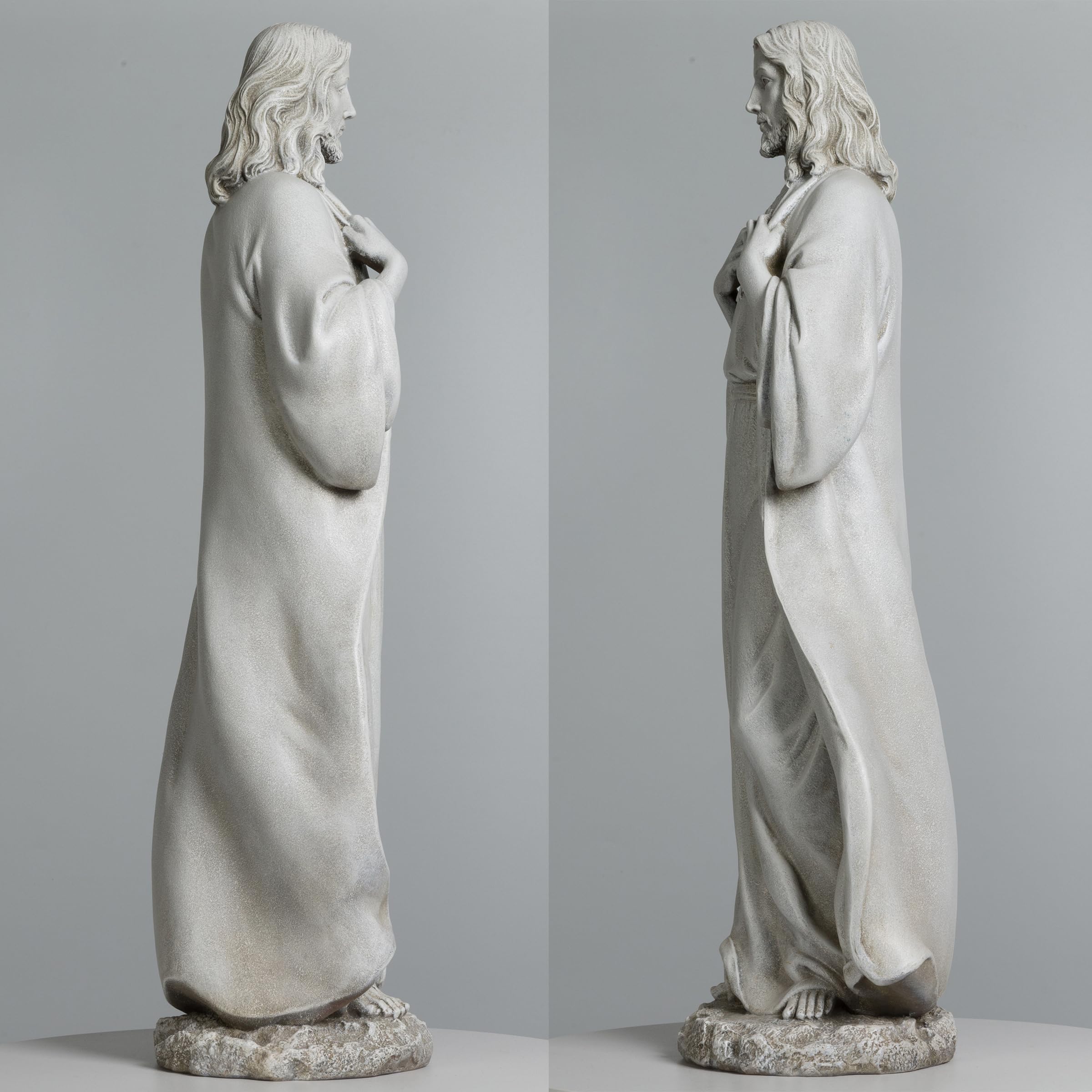 Alt View 5. Refined Abode Design - Bc Sacred Heart Of Statue 24 5 H For Garden Outdoor Yard Patio Lawn Hallway Religious Gift Handpainted By.