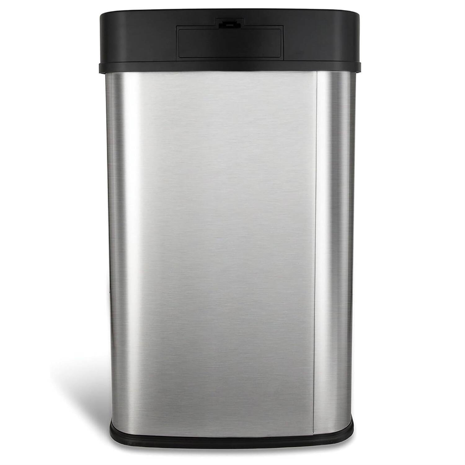 Alt View 1. Hivvago - Silver/Black 13-Gallon Stainless Steel Kitchen Trash Can with Motion Sensor Lid - Silver.