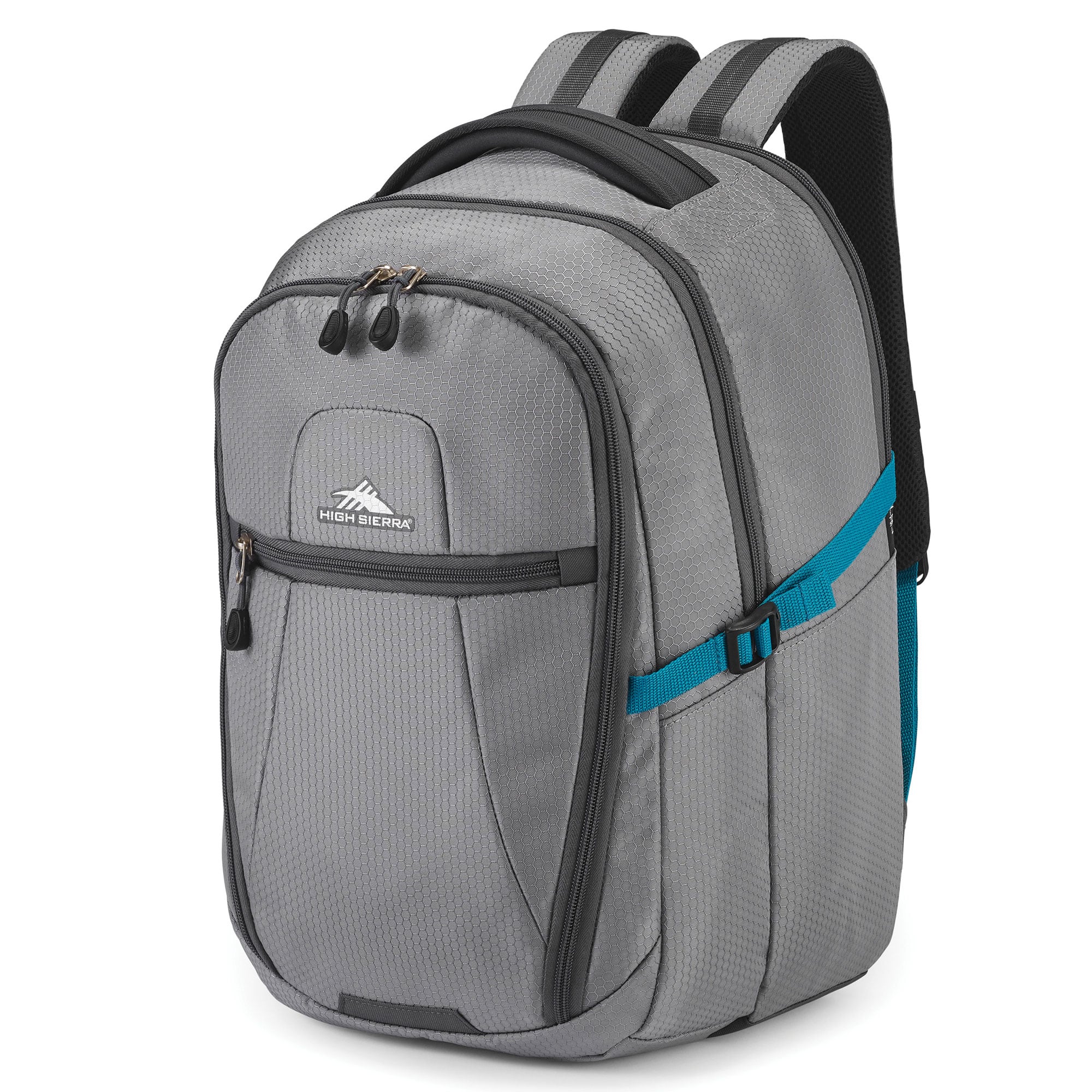 High Sierra - Fairlead Computer Laptop Travel Backpack with Zipper Closure, Gray - Steel Grey/ Mercury