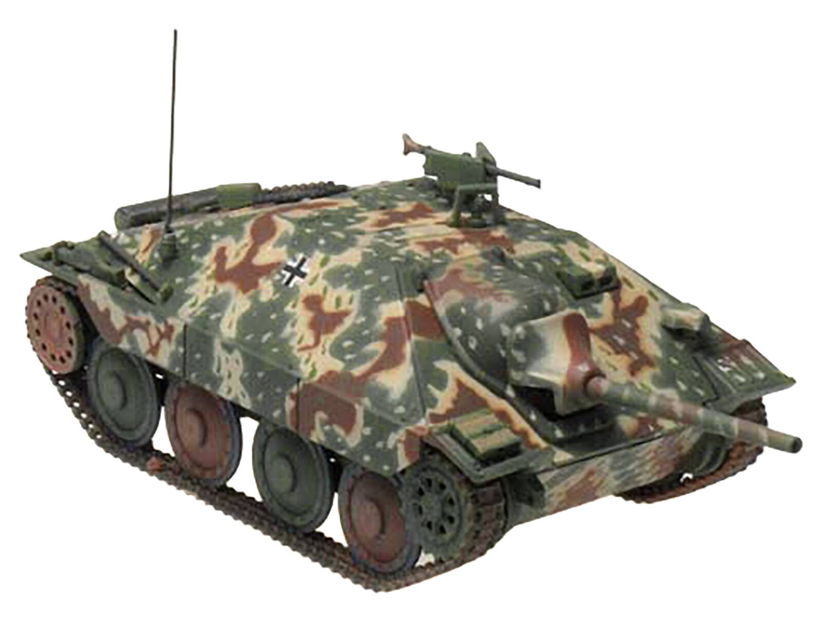 Alt View 4. Panzerstahl - Hetzer (Early) Tank Destroyer "StuG.Abt 1708, France" (1944) German Army 1/72 Die Cast Model by Panzerstahl.