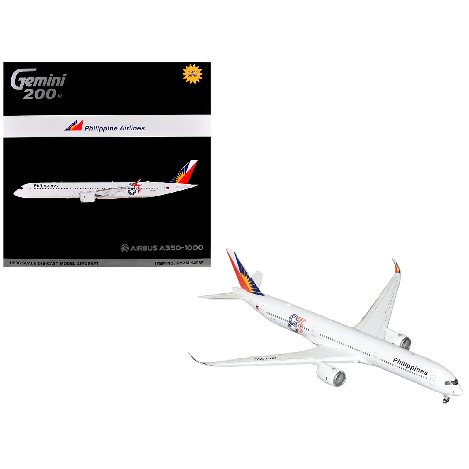 Airbus A350-1000 Commercial Aircraft with Flaps Down White with Tail Graphics 1/200 Diecast Model Airplane by GeminiJets price history on PriceWatchPro