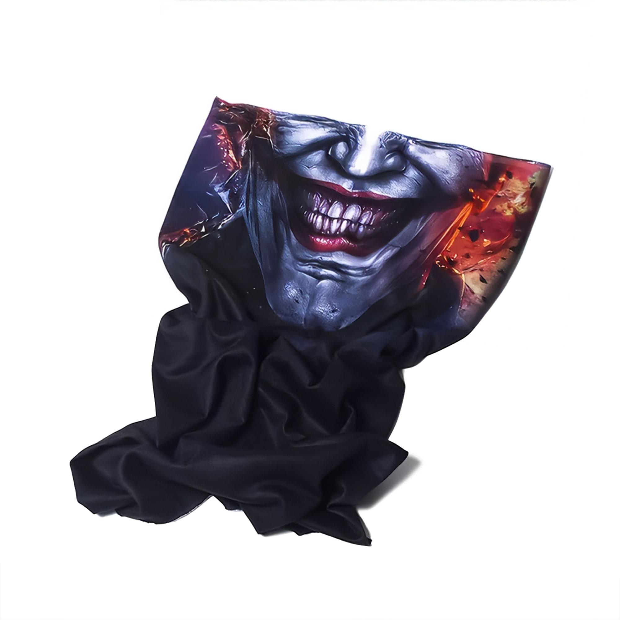 Front. Concept One - DC Comics Joker Neck Gaiter | One Size - White.