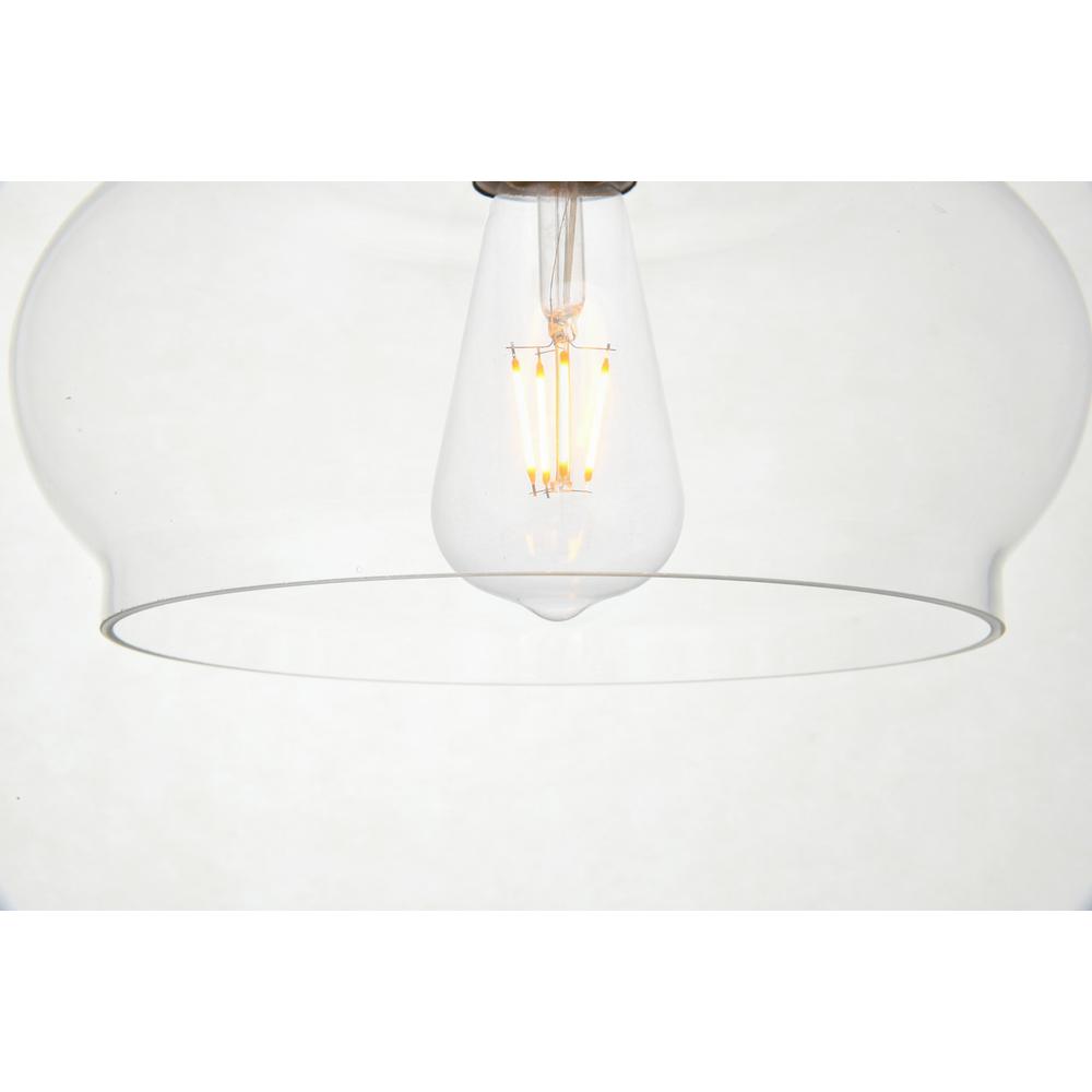Back. Living District - Destry 1 Light Black Pendant With Clear Glass - Black And Clear.
