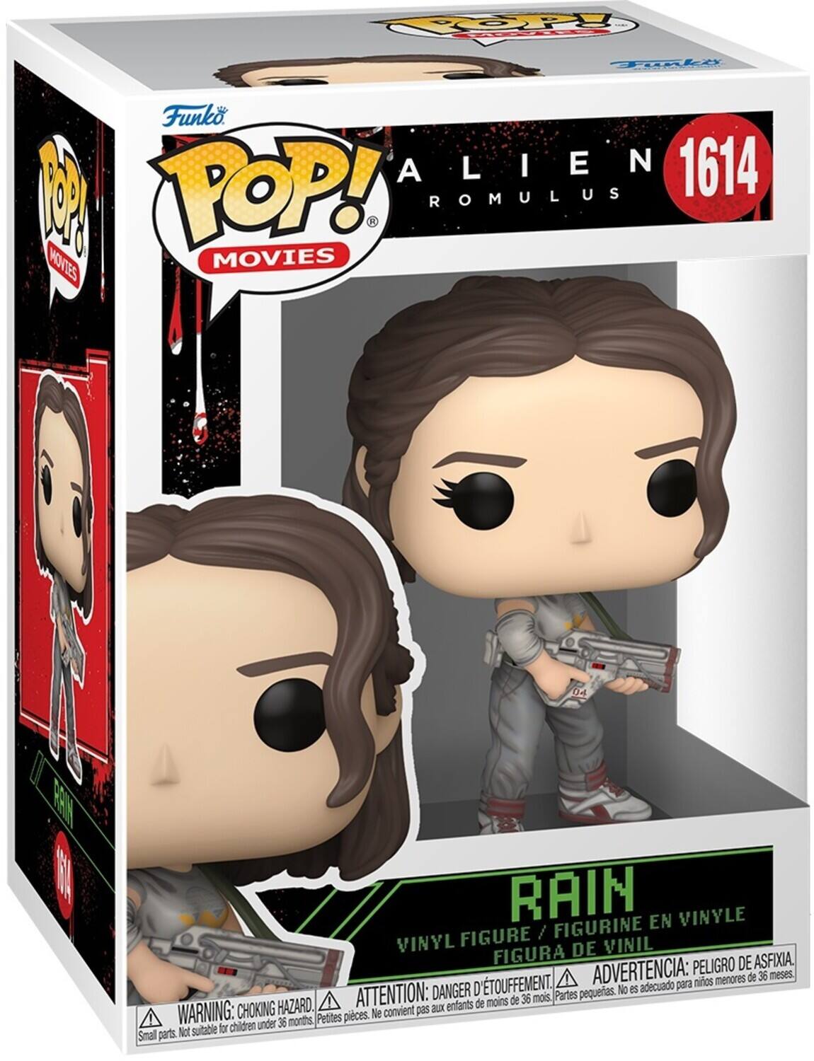 HOOPY Tonke  Funko ALIEN 1614 M POP! R - ROMULUS MOVIES BANN W RAIN EN VINYLE FIGURE / FIGURINE VINYL DE VINIL FIGURA DE ASFIXIA, ADVERTENCIA: PELIGRO DE ASFIXIA. ATTENTION: DANGER D'ETOUFFEMENT. Partes pequeas. No es adecuado para niños menores de 36 meses. WARNING: CHOKING HAZARD. Small parts. Not suitable for children under 36 months. Petites pieces. Ne convient pas aux enfants de moins de 36 mois.