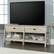 Front. Sauder - Trestle 60"TV Credenza - Chalked Chestnut.