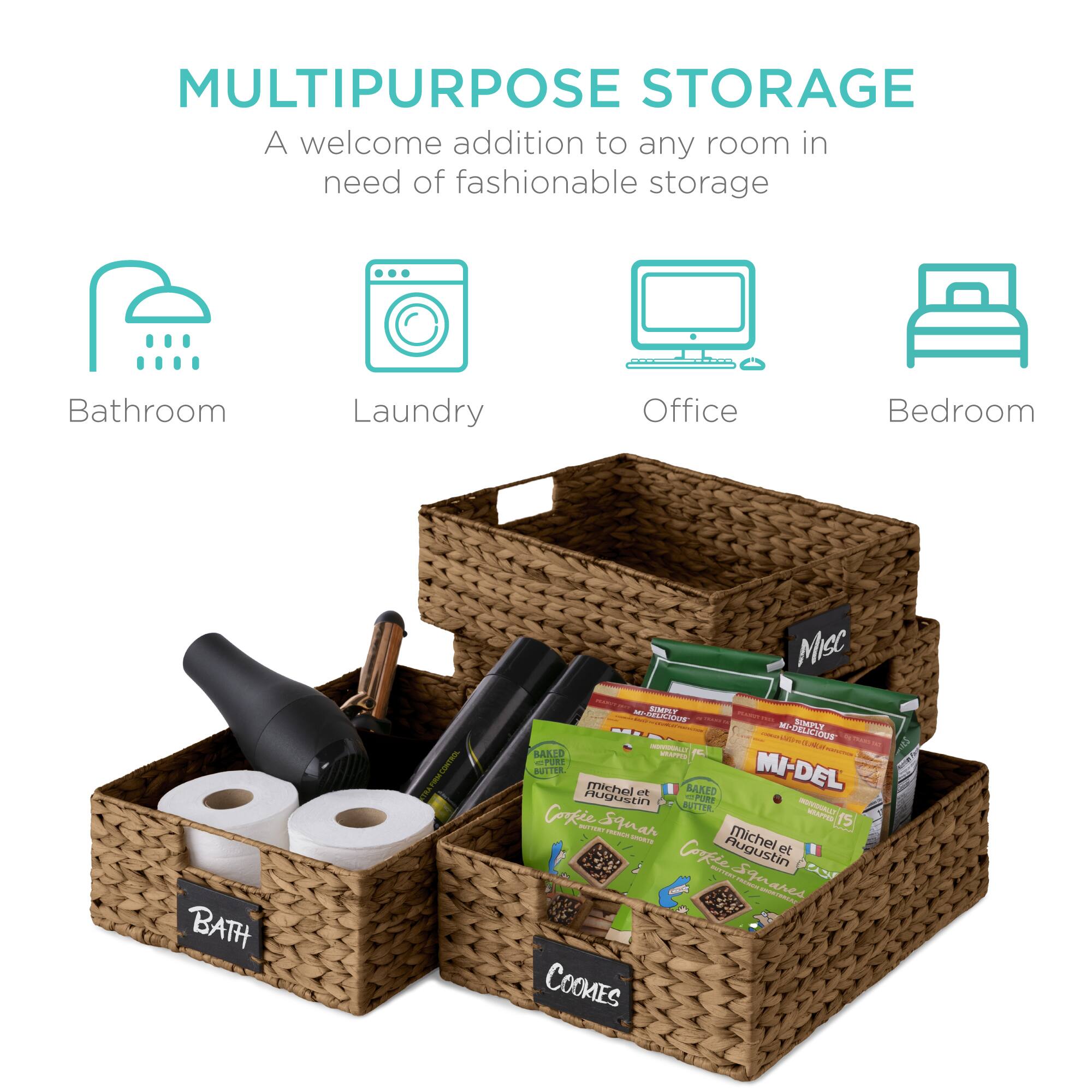 MULTIPURPOSE STORAGE  
A welcome addition to any room in need of fashionable storage  

Bathroom  
Laundry  
Office  
Bedroom  

BATH  
Misc  
COOKIES