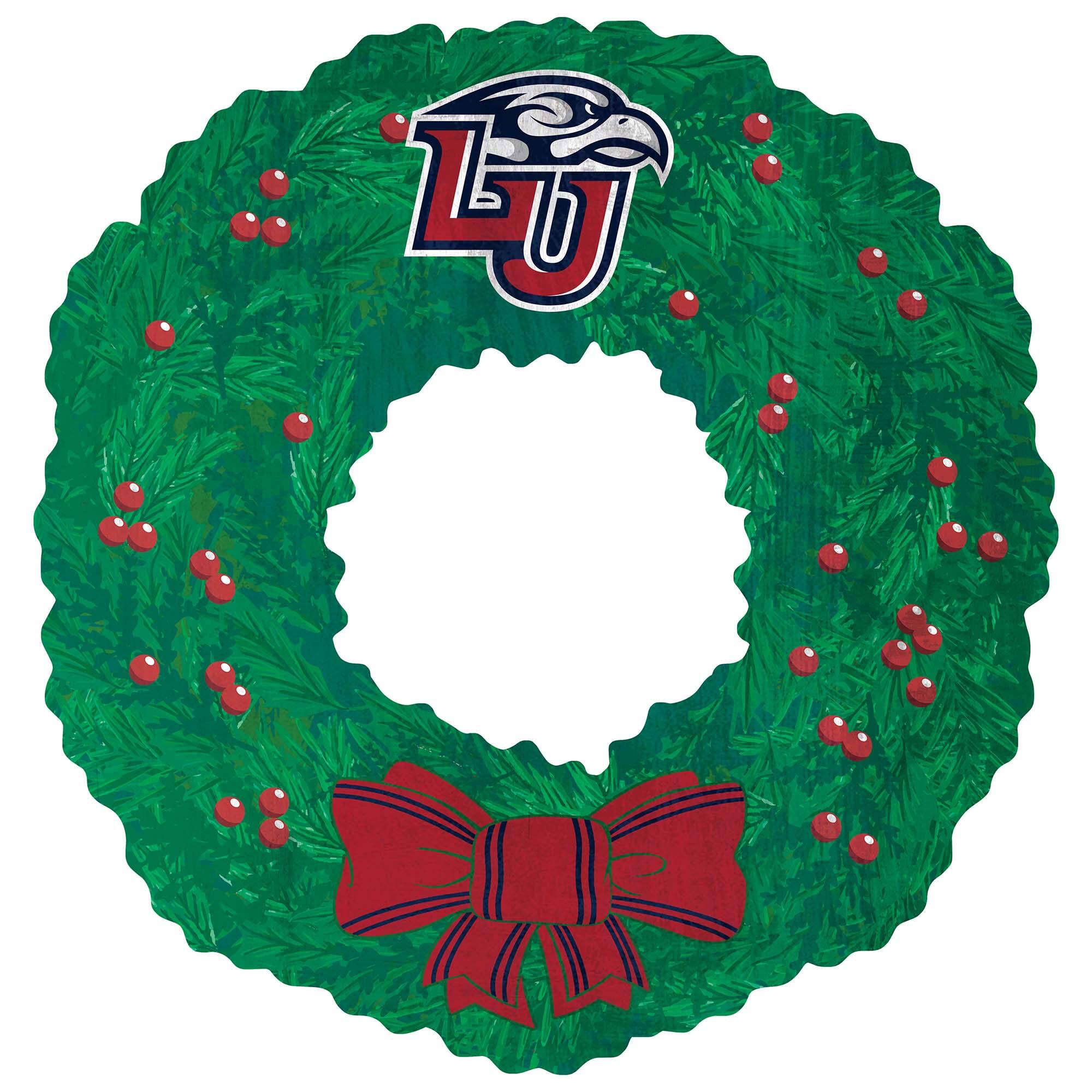 Front. Fan Creations - Liberty Flames 16'' Team Wreath Sign - Green.