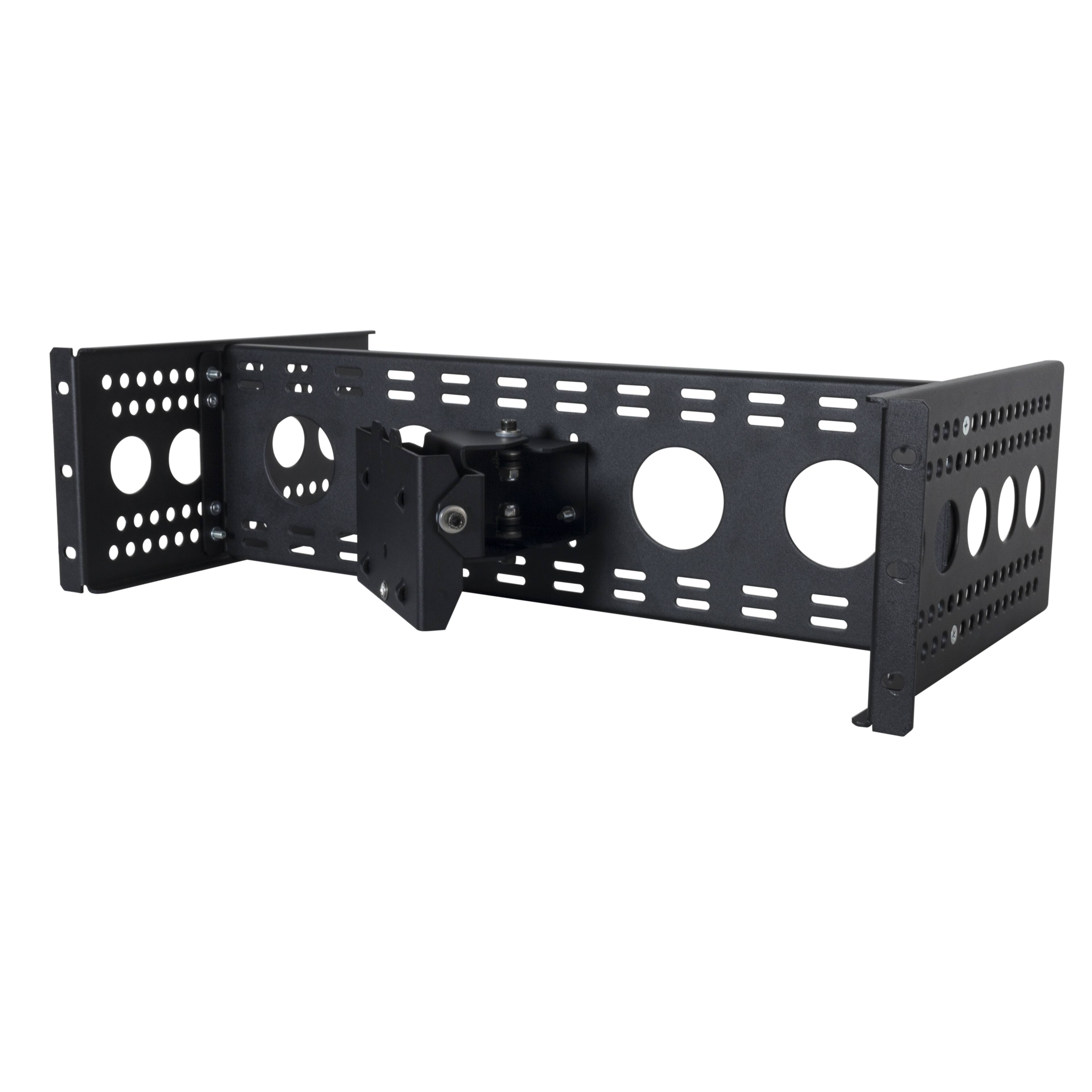 Alt View 10. RackSolutions - RackSolutions 3U Adjustable Monitor Rackmount with Pan & Tilt (No Monitor) - Black.
