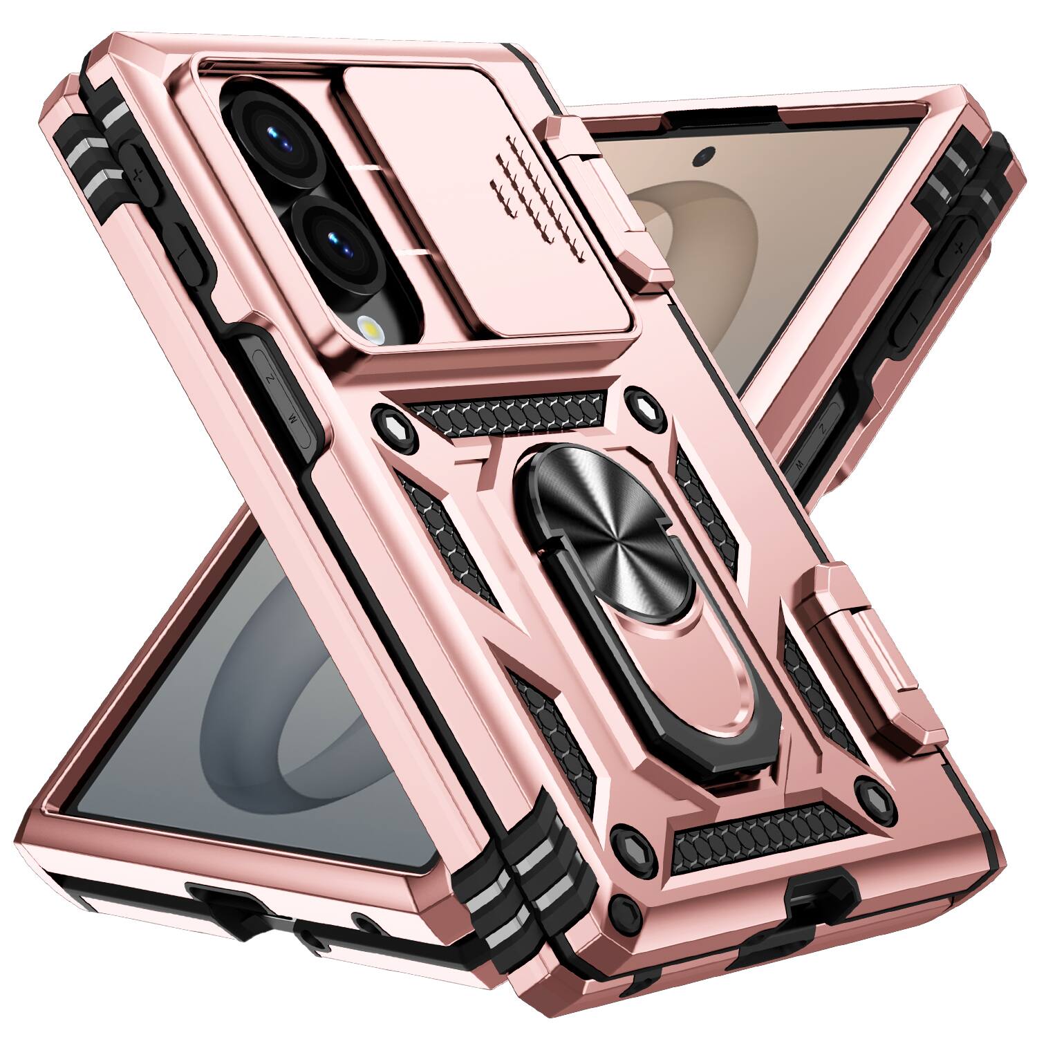 Dteck For Samsung Galaxy Z Fold8 Heavy Duty Rugged Case Sliding Lens ...