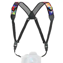 USA Gear - Universally Compatible Digital Camera Harness with Key Ring Attachment - Geometric