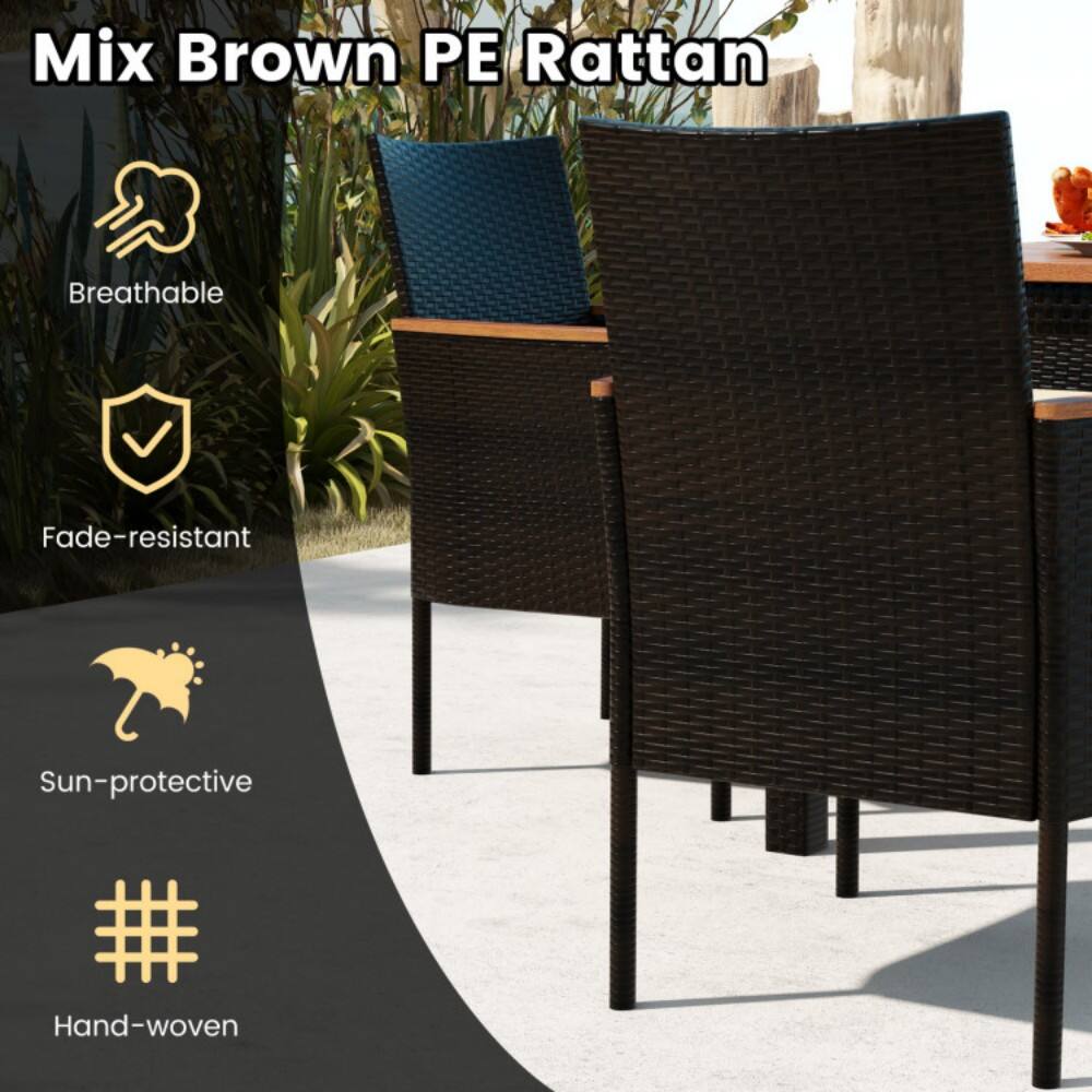 Mix Brown PE Rattan

- Breathable
- Fade-resistant
- Sun-protective
- Hand-woven