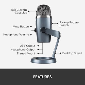 Blue Microphones Blue Yeti Nano Premium Wired Multi Pattern USB Blue Microphones Blue Yeti Nano Premium Wired Multi Pattern USB