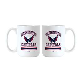 Logo Brands - Washington Capitals 15oz. Current & Throwback Mug Set - Multicolor