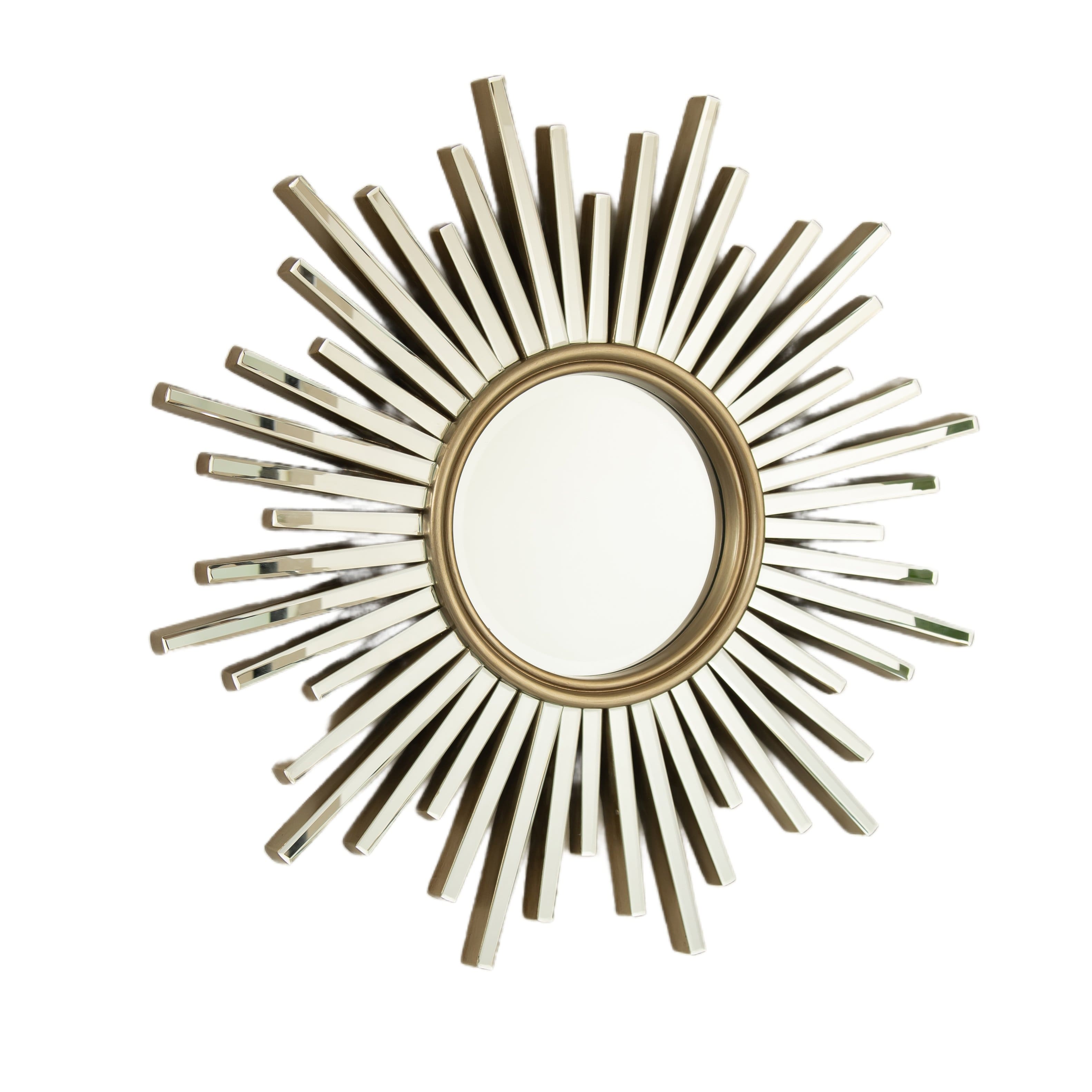 TinyHomie - 33 Inch Gemme Mirror Luxury Style PU for Bathroom Bedroom Living Room Corridor Entryway etc