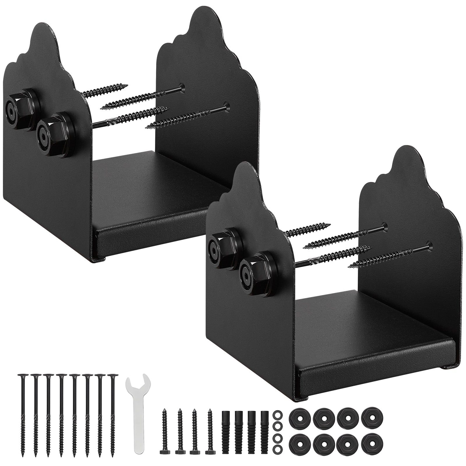 VEVOR - 6x6 Post Base 2 Pcs, Inner Size 5.9x5.55 inch / 150x141 mm Post Brackets, Heavy Duty Carbon Steel Decking Posts - Black price history on PriceWatchPro