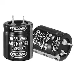 Unique Bargains - 450V 150uF Snap-in Electrolytic Capacitor, 2pcs, 30x25mm, for Audio/Filter/Appliances - Black