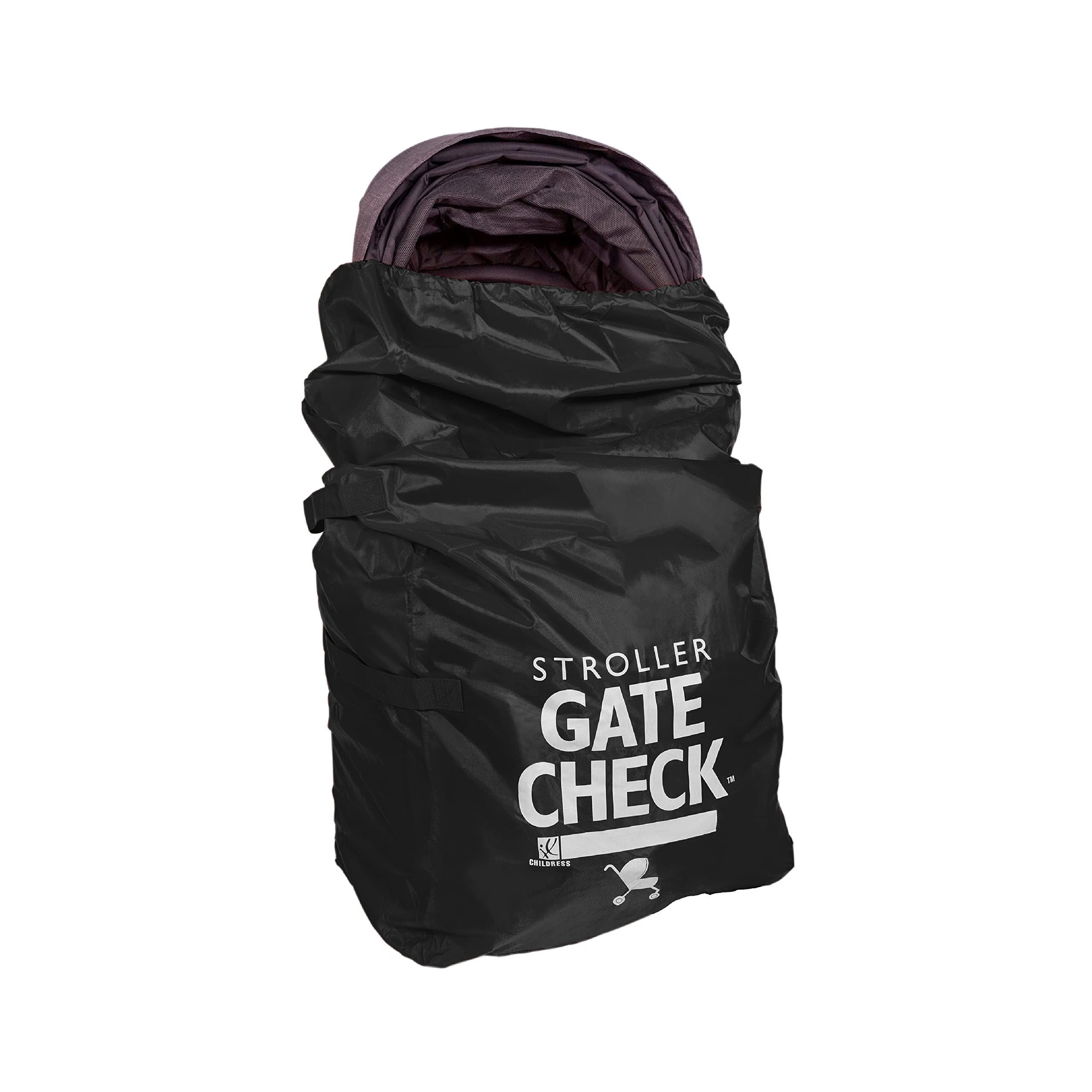 J.L. Childress - Gate Check Bag for Single & Double Strollers, Height 46" - Black