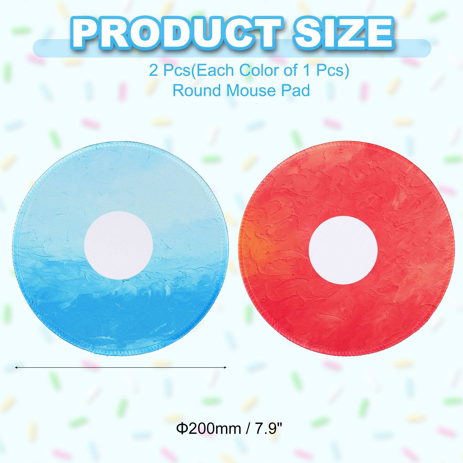 PRODUCT SIZE  
2 Pcs (Each Color of 1 Pcs)  
Round Mouse Pad  
200mm / 7.9"