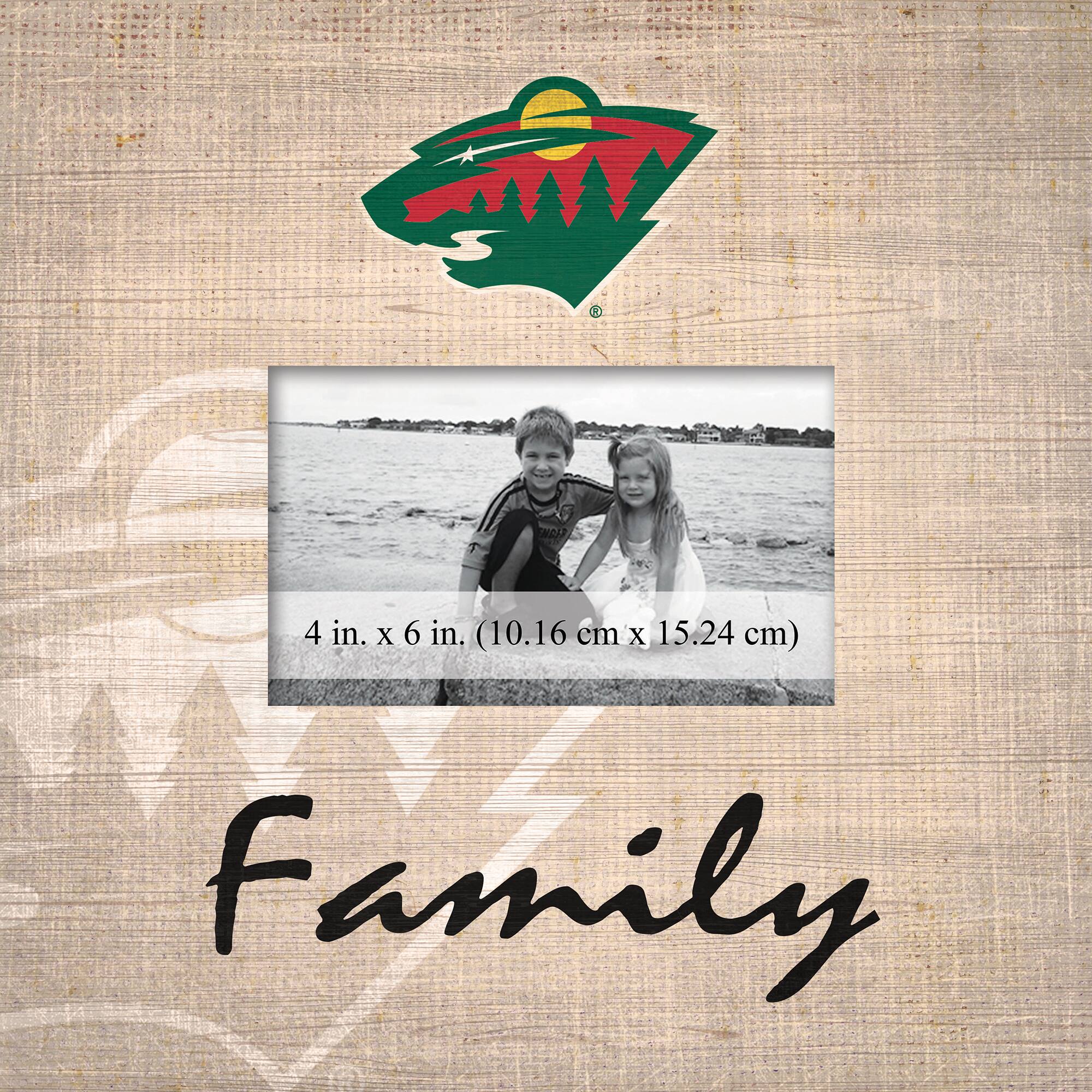 Fan Creations - Minnesota Wild 10'' x 10'' Burlap Pattern Frame - Multicolor