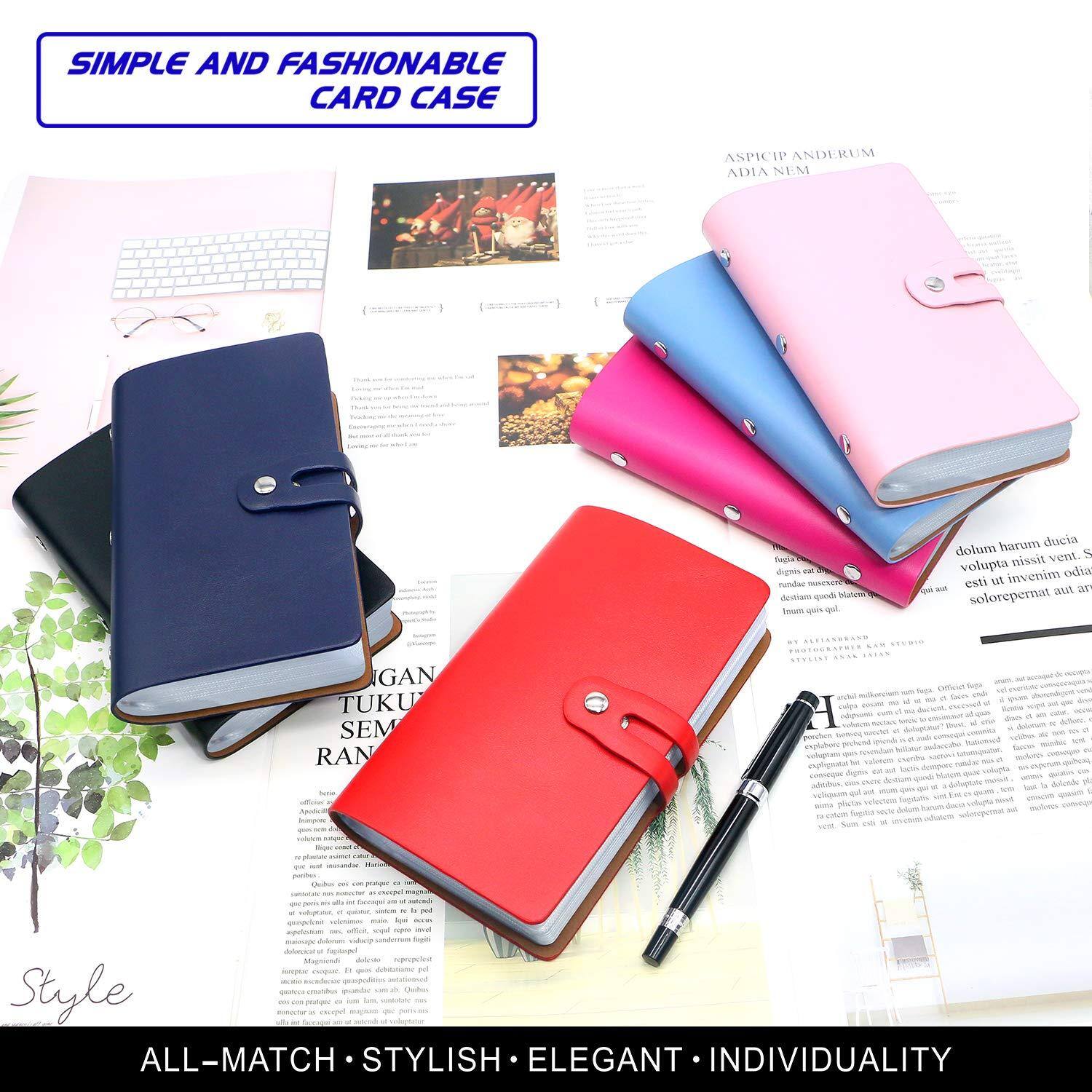 Left. Jadie Link - Rfid Credit Card Holder Business Organizer Slots Protector Managing Your Different Cards Loss black Durable Materials - Black.