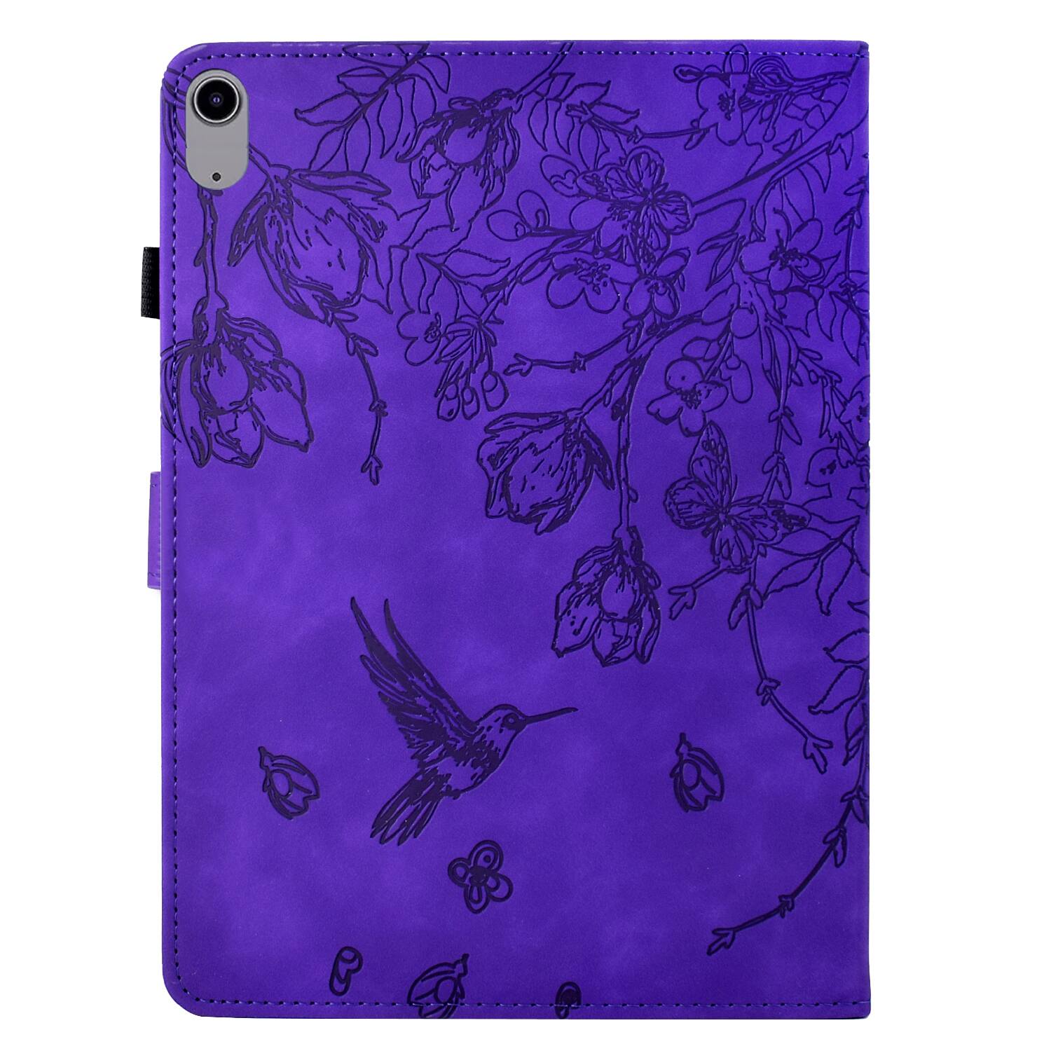 Alt View 4. Dteck - for Apple iPad (A16) 11" 2025 & iPad 10th Gen (A14 Chipset) 2022 Embossed Folio Case,PU Leather Flip Stand Tablet Cover - Purple.