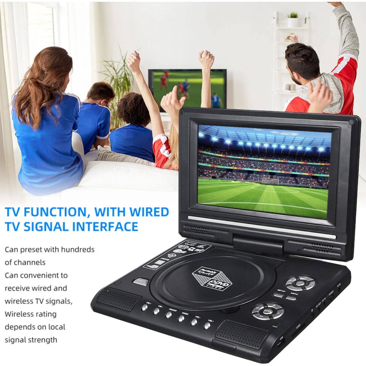 TV FUNCTION, WITH WIRED TV SIGNAL INTERFACE

- Can preset with hundreds of channels
- Can conveniently receive wired and wireless TV signals
- Wireless rating depends on local signal strength