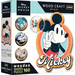Trefl - Wood Craft 160 Piece Wooden Puzzle - Disney's Mickey Mouse - Multicolor
