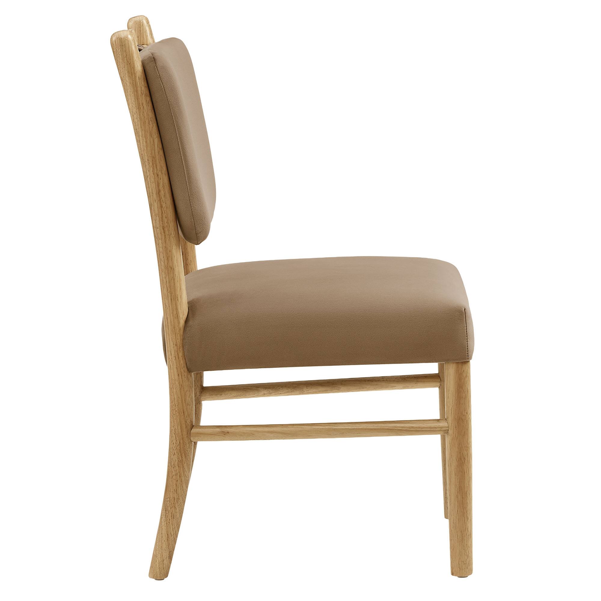 Alt View 3. Modway - Mauden Performance Velvet Dining Side Chairs Set of 2 by Modway - Taupe.