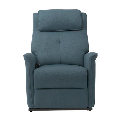 Front. CorLiving - Ashley Power Lift Fabric Recliner - Blue.