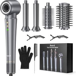 Loheer - 5-in-1 Air Wrap Hair Styler for Women, Hot Air Brush & Dryer Set - Anti-Scald Ionic Volumizer Tool for All Hair Types