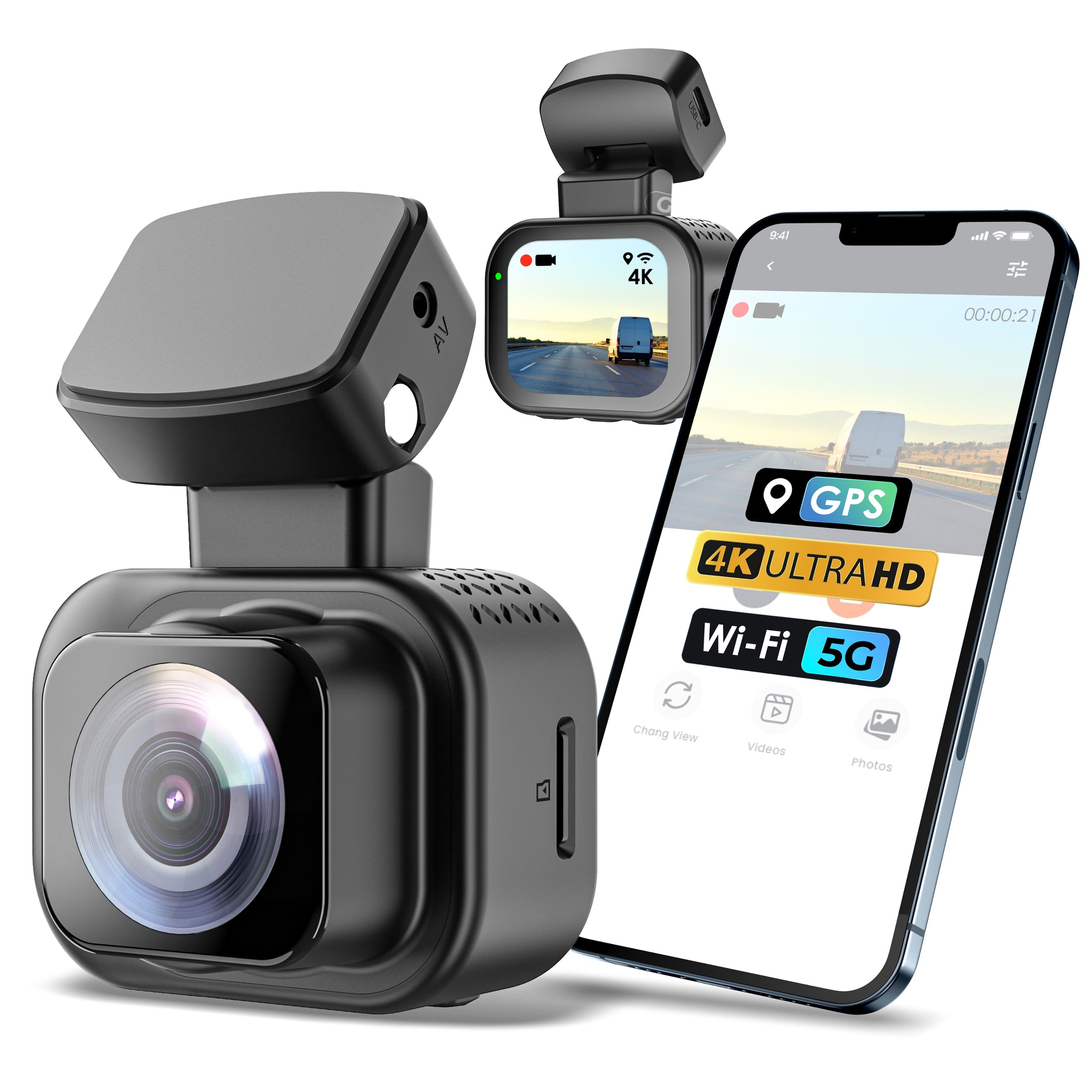 AV F 4K nv 94 all I - 00:00:21 IYIi W/W/I w/ GPS 4K ULTRA HD Wi-Fi 5G C Chang View Videos Photos