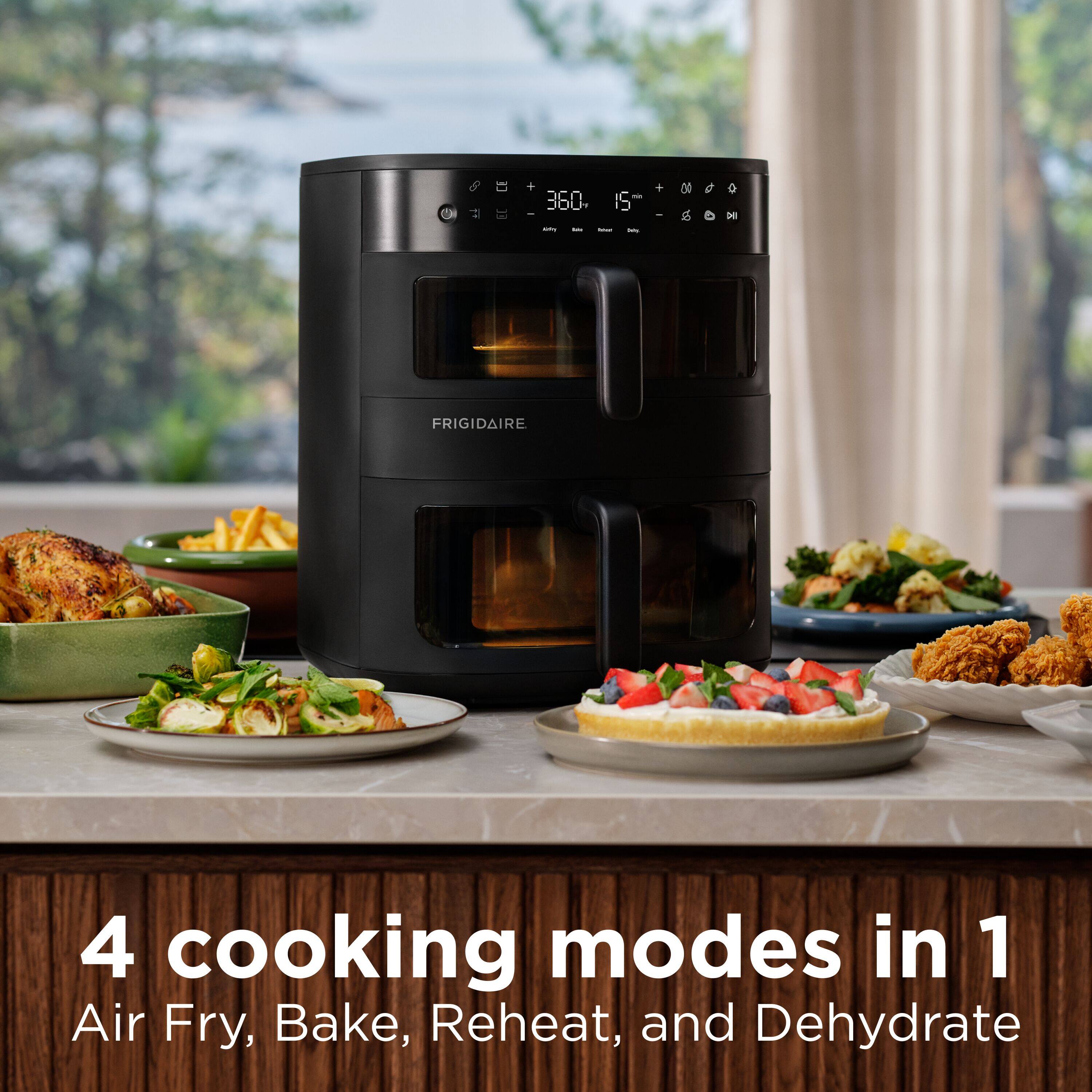 4 cooking modes in 1 Air Fry, Bake, Reheat, and Dehydrate