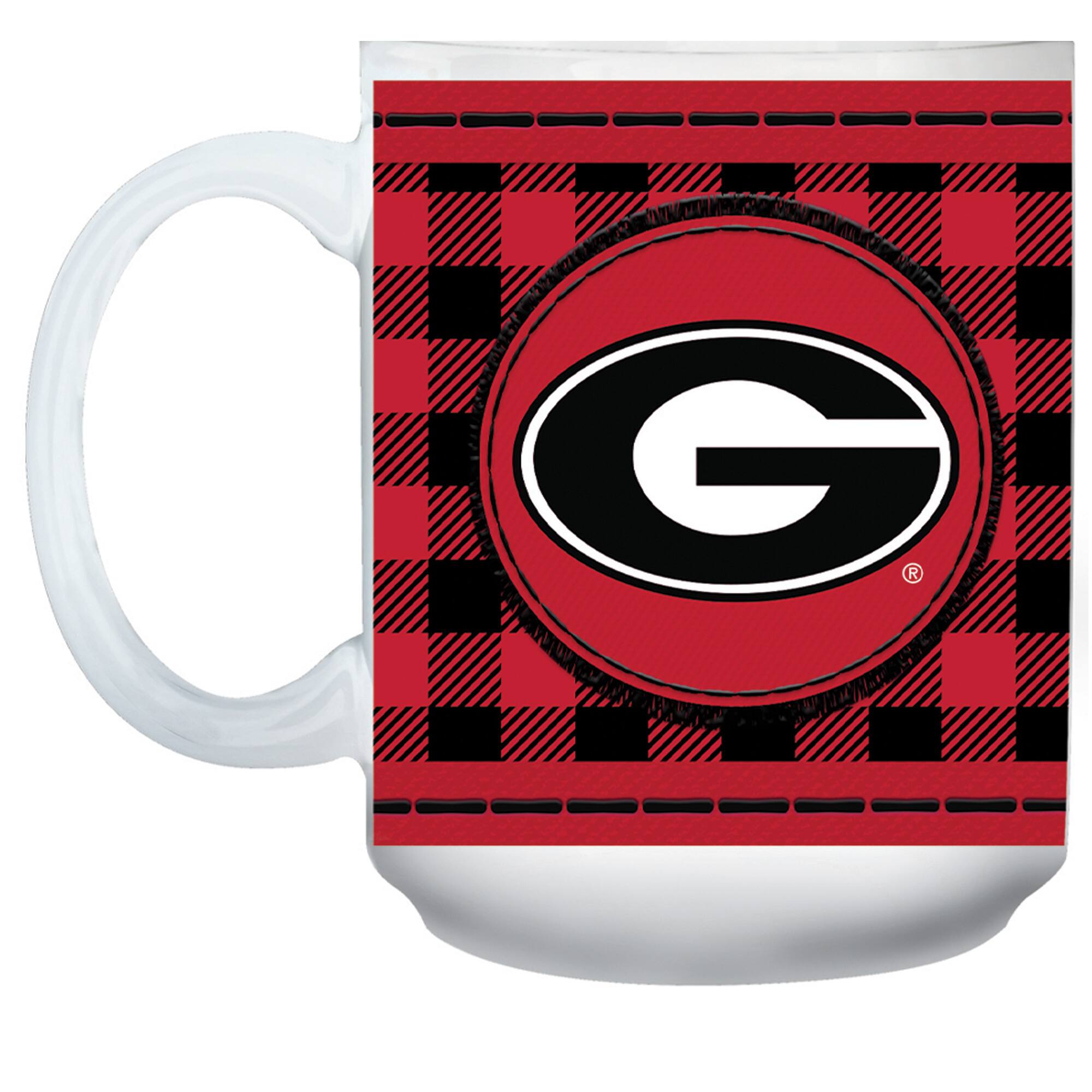 Alt View 1. The Memory Company - Georgia Bulldogs 15oz. Buffalo Plaid Father's Day Mug - Multicolor.