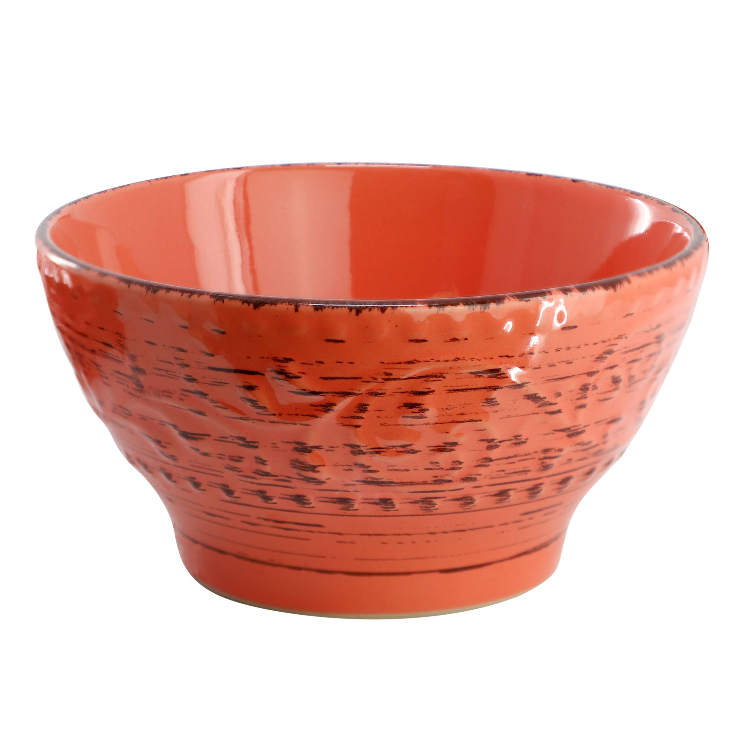 Alt View 3. Elama - Elama Malibu Jasper 16-Piece Stoneware Dinnerware Set in Orange - Orange.