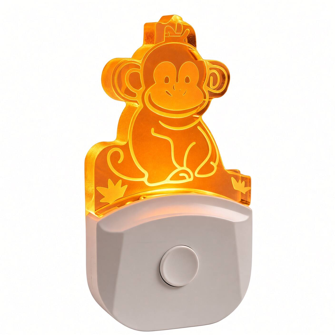 Alt View 3. MOBI - MOBI WallMate Plug-In Nightlight Safari Themed - Monkey.