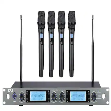 PYLE POWERS MIN IFM YOL-R SET a on .U CU.UU DOB DAAS 009 WITELESS MICROPHONE RECEIVER SET MIN I m IPM OL-S -JY SET i 544.58 CCCO UC.CC ESO DHAN 032 SET UHF PWM4500 MIN RE VOL-C