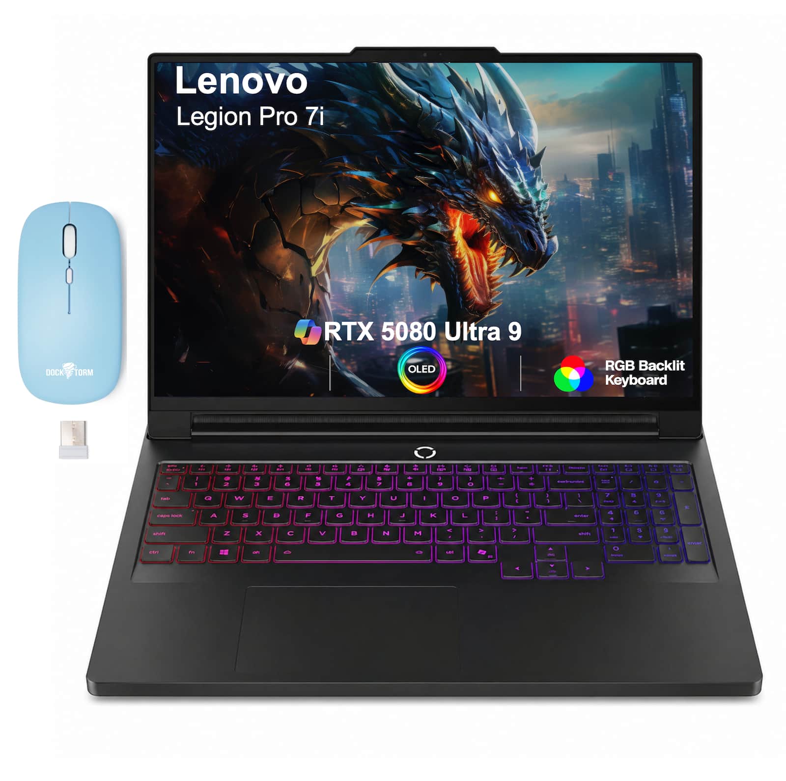 Lenovo - Legion Pro 7i Laptop 16.0 WQXGA Display (Ultra 9- 275HX, 64GB, 2TB SSD, Win 11 Pro) w/Dockztorm Wireless Mouse - Eclipse Black