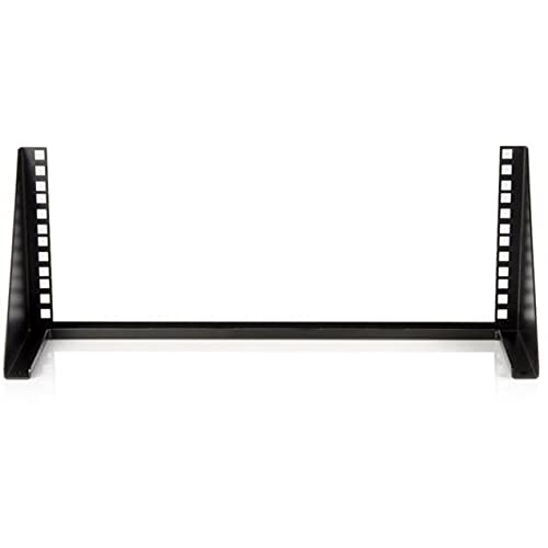 Alt View 2. StarTech.com - 4U Wall Mount Patch Panel Bracket 19in Steel Vertical/Horizontal Mounting Rack TAA RK419WALLV - Black.