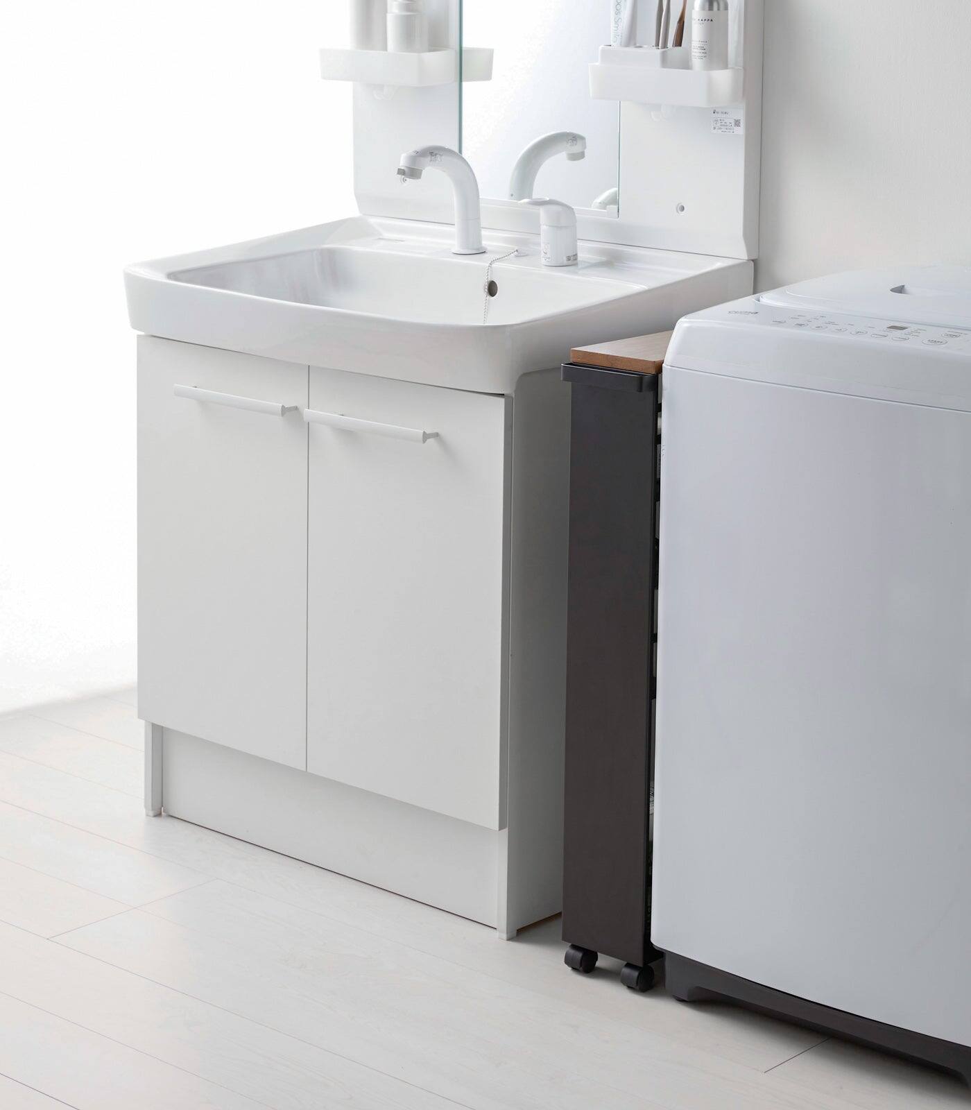 Alt View 9. Yamazaki Home - Slim Storage Cart (32" H)  - Steel - White.